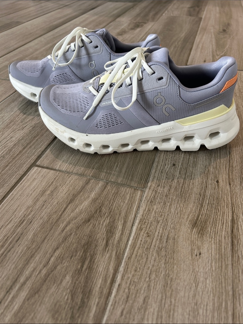 On Running Cloudnova Sneakers in Lavender with Cream Accents